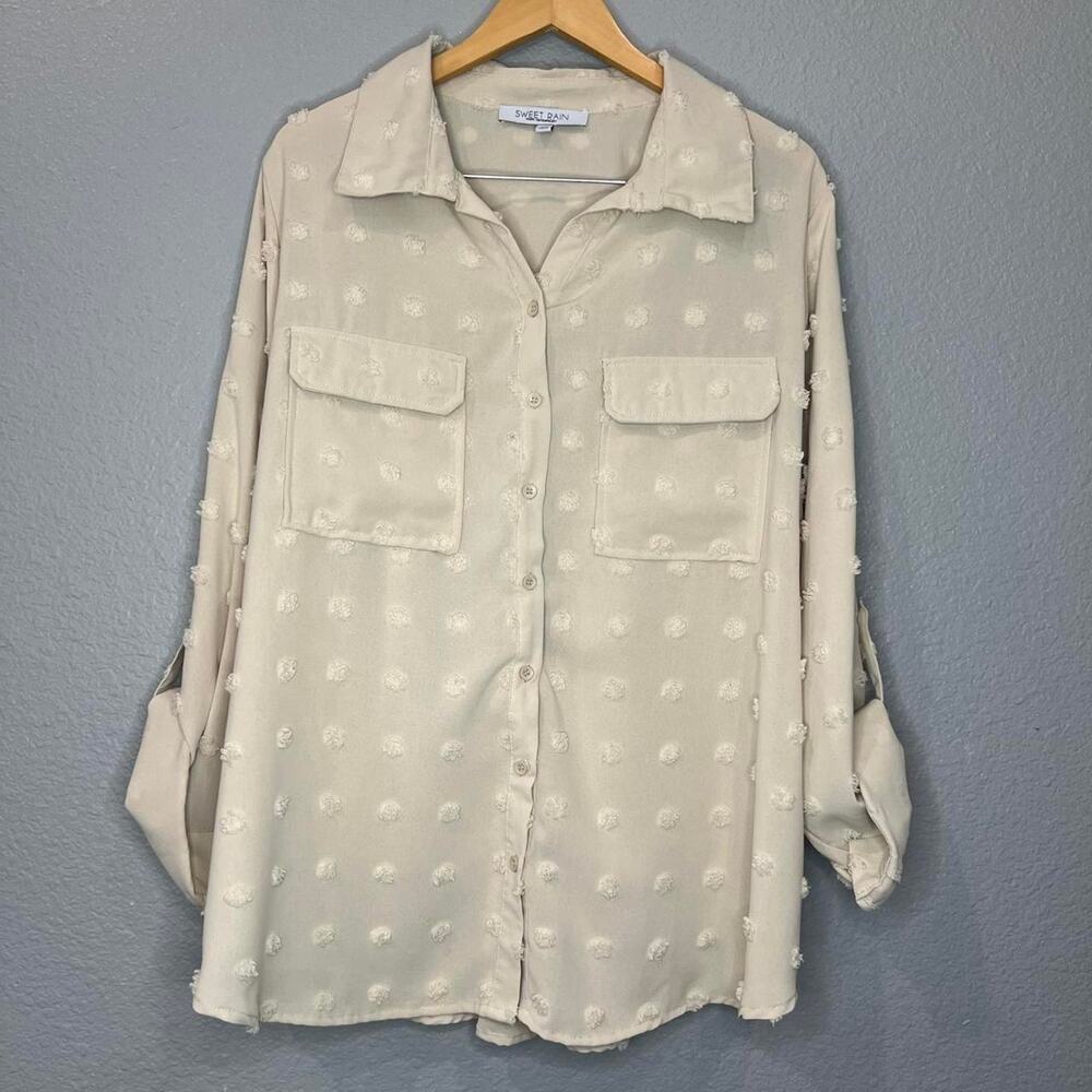 Sweet rain button down blouse